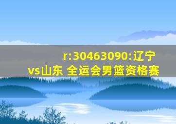 r:30463090:辽宁vs山东 全运会男篮资格赛